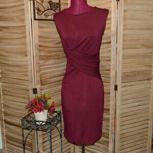 Kut from the Kloth 4P Maroon Sleeveless Dress